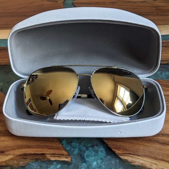 Michael Kors Rodinara MK5009 Gold Aviator Sunnies - Picture 1 of 6